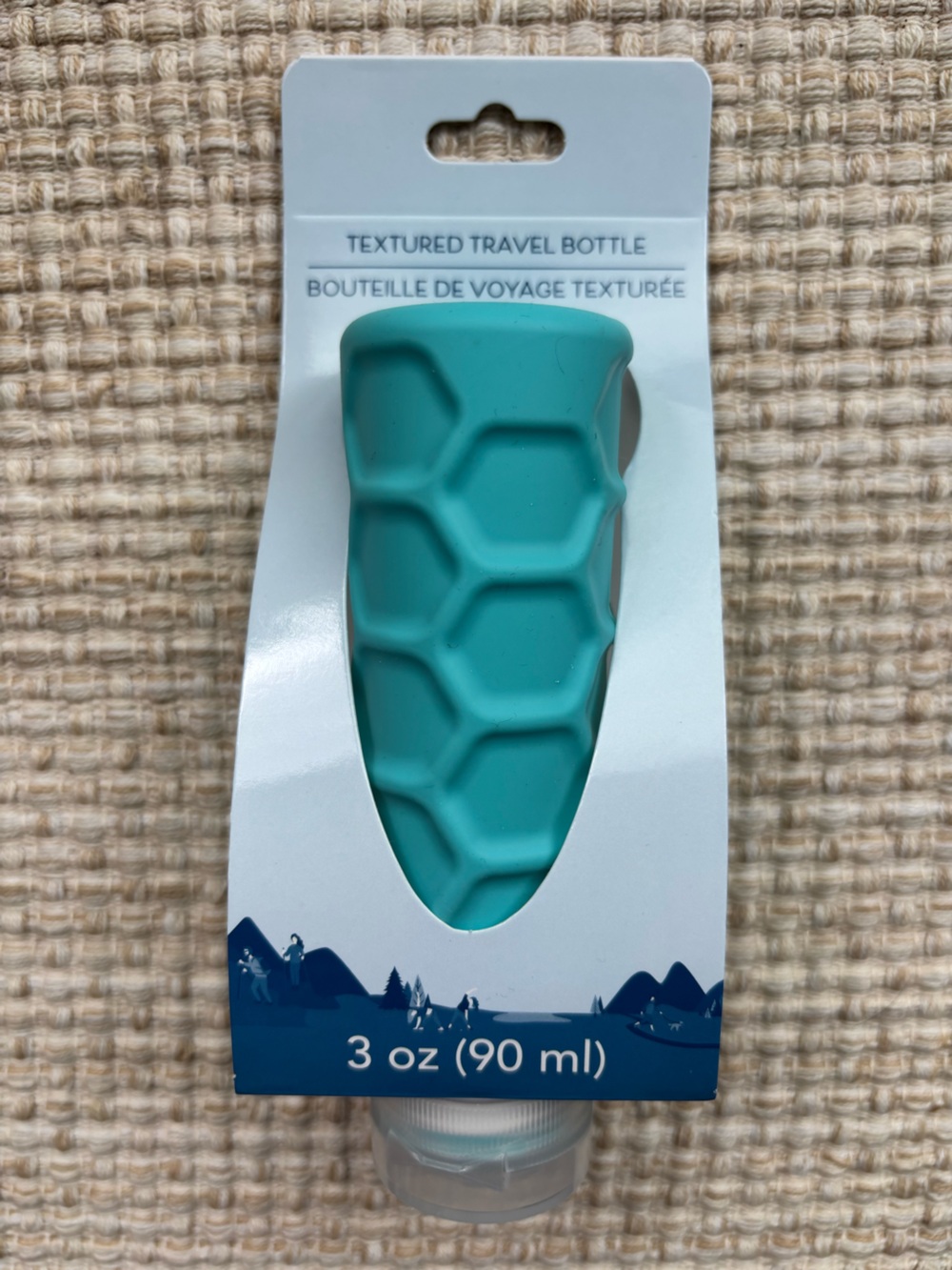Textured Silicone Travel Bottle - Teal